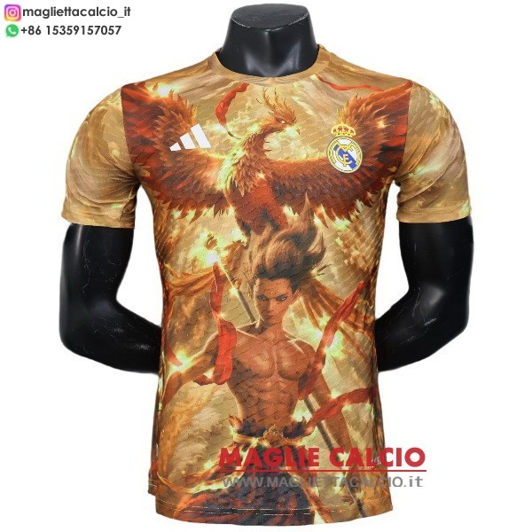 tailandia nuova speciale giocatori divisione magliette real madrid 2025-2026 arancione giallo