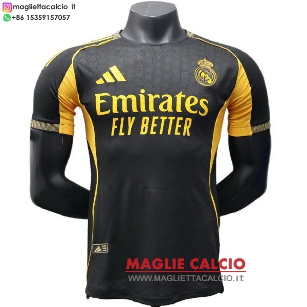 tailandia nuova speciale giocatori divisione magliette real madrid 2025-2026 nero giallo