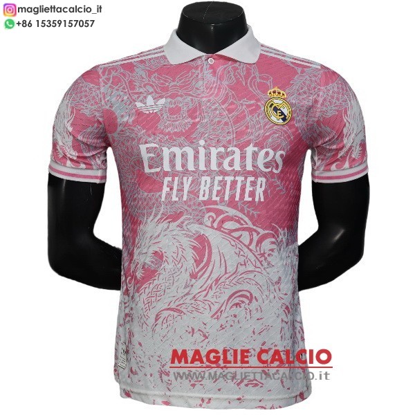 tailandia nuova speciale giocatori divisione magliette real madrid 2025-2026 rosa bianco