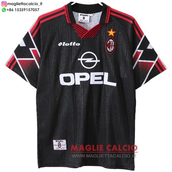 nuova speciale divisione magliette ac milan retro 1997-1998 Nero