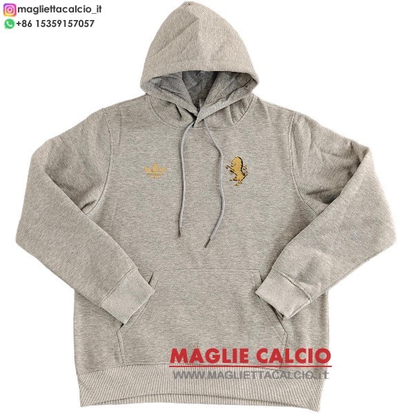 nuova juventus Grigio giacca felpa cappuccio 2025-2026