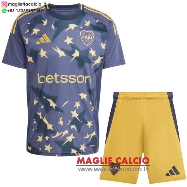 nuova terza set completo magliette boca juniors bambino 2024-2025