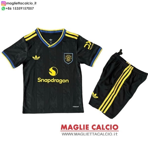 nuova Terza maglietta manchester united set completo bambino 2025-2026