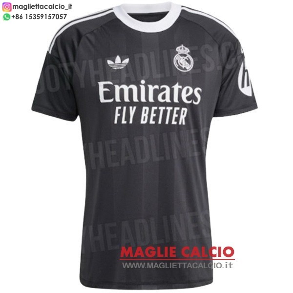 tailandia nuova portiere divisione magliette real madrid 2025-2026 nero
