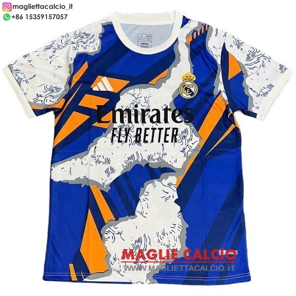 tailandia nuova speciale divisione magliette real madrid 2025-2026 blu bianco arancione