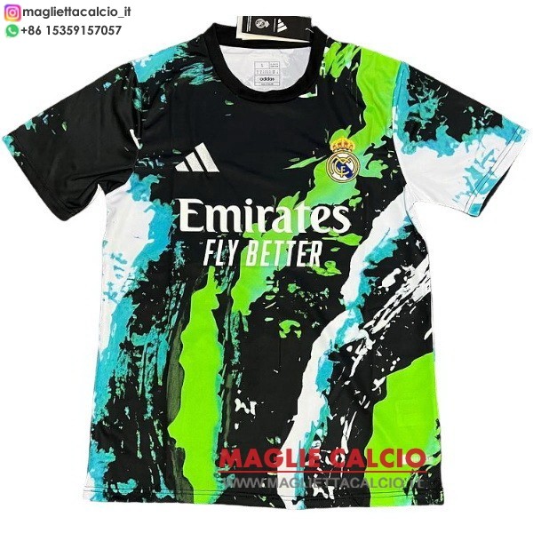 tailandia nuova speciale divisione magliette real madrid 2025-2026 nero i verde