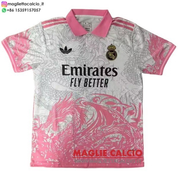 tailandia nuova speciale divisione magliette real madrid 2025-2026 rosa ii bianco