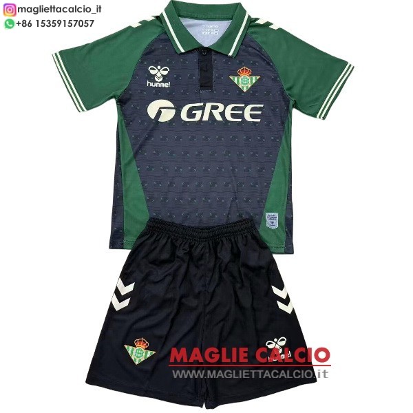 nuova Speciale maglietta set completo real betis bambino 2025-2026 Verde