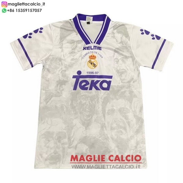 nuova prima divisione magliette real madrid retro 1996-1997