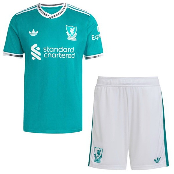 nuova terza magliette liverpool set completo bambino 2025-2026