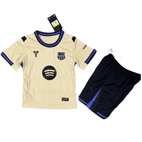 nuova seconda magliette barcellona set completo bambino 2025-2026