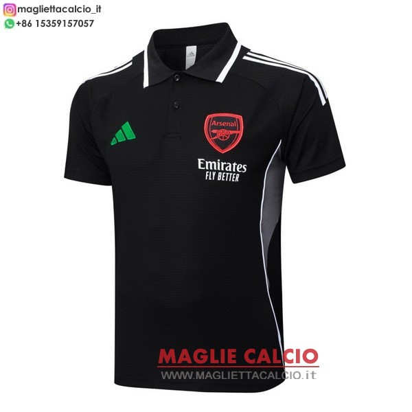 arsenal nero rosso verde magliette polo nuova 2025-2026