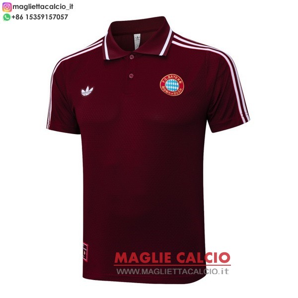 bayern monaco borgogna magliette polo nuova 2025-2026