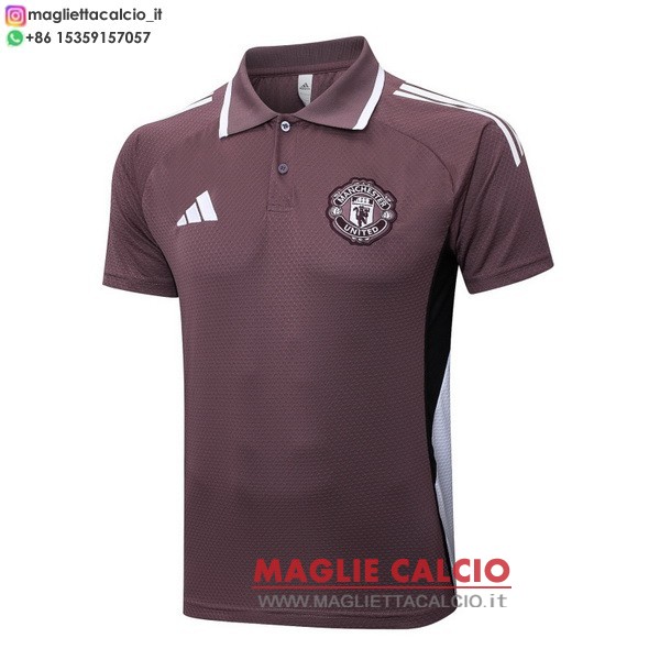 manchester united purpureo nero magliette polo nuova 2025-2026