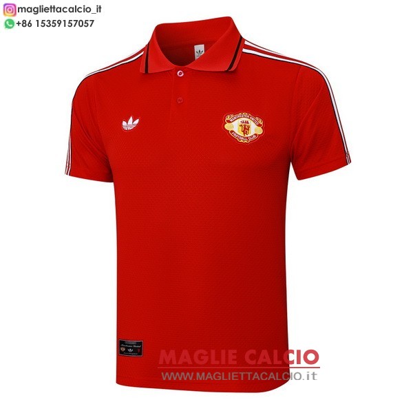 manchester united rosso magliette polo nuova 2025-2026