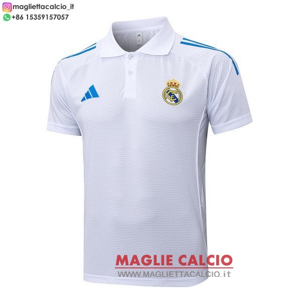 real madrid bianco blu magliette polo nuova 2025-2026
