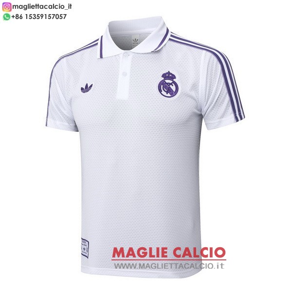 real madrid bianco purpureo magliette polo nuova 2025-2026