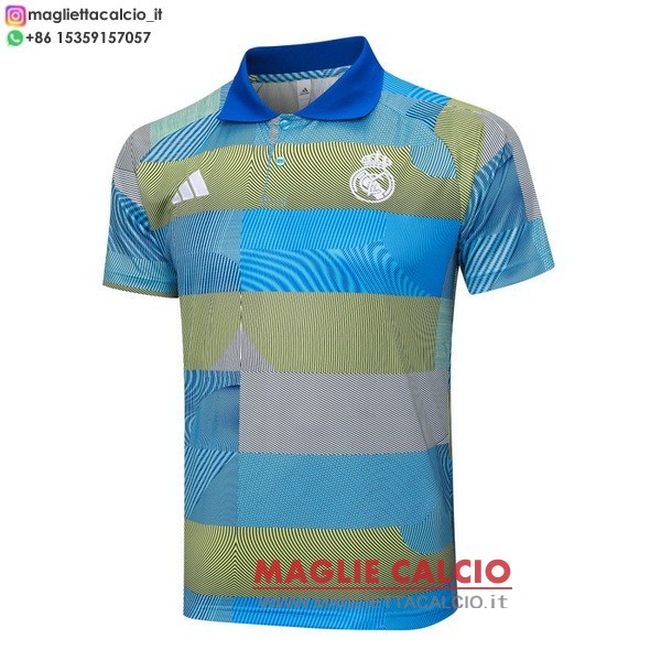 real madrid blu giallo magliette polo nuova 2025-2026