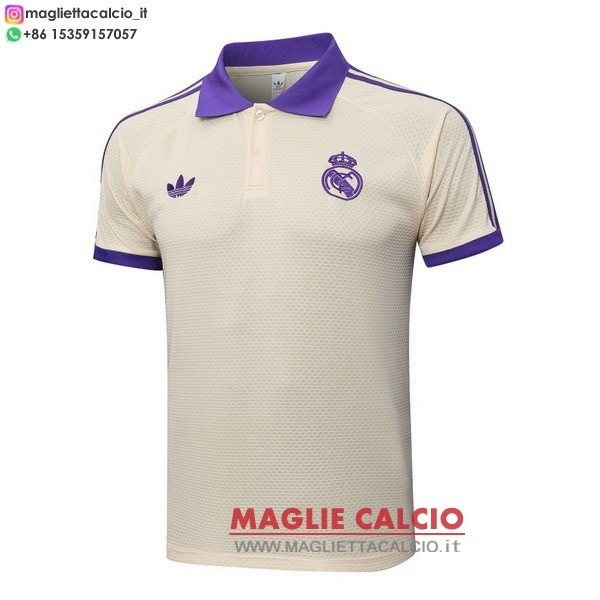 real madrid giallo purpureo magliette polo nuova 2025-2026