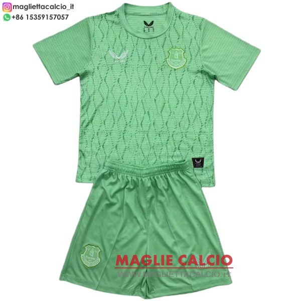 nuova portiere magliette everton set completo bambino 2025-2026 verde