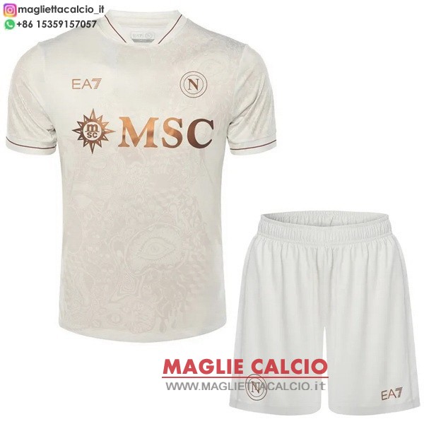 nuova seconda set completo magliette napoli bambino 2025-2026