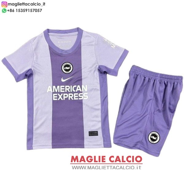 nuova seconda magliette brighton set completo bambino 2025-2026