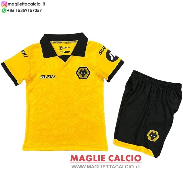 nuova prima magliette wolves set completo bambino 2025-2026