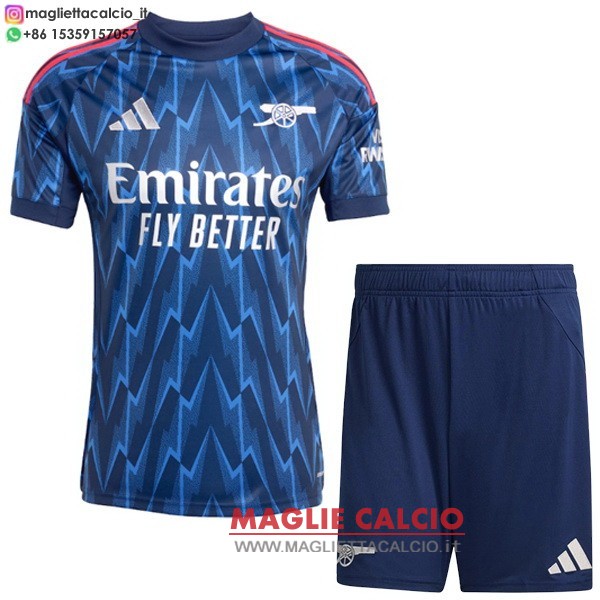 nuova seconda magliette arsenal set completo bambino 2025-2026