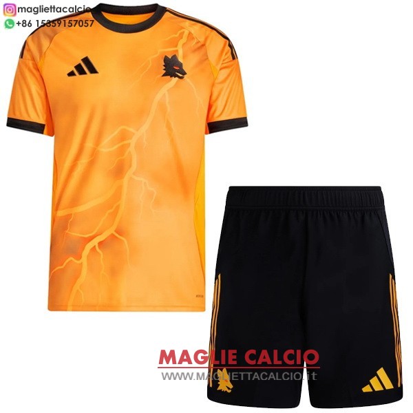 nuova seconda magliette as roma set completo bambino 2025-2026