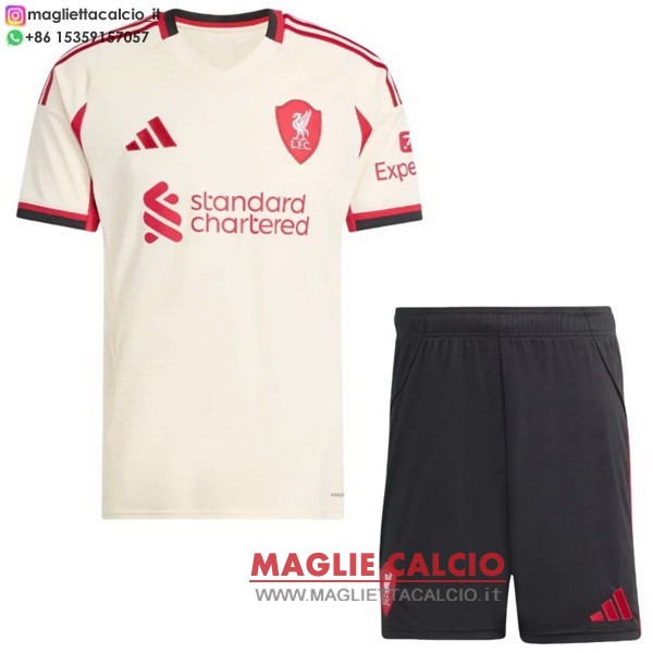 nuova seconda magliette liverpool set completo bambino 2025-2026