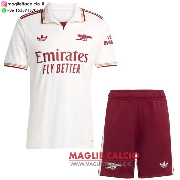 nuova terza magliette arsenal set completo bambino 2025-2026