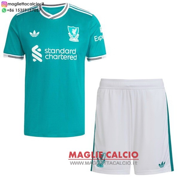 nuova terza magliette liverpool set completo bambino 2025-2026