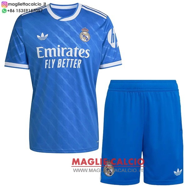 nuova terza maglietta real madrid set completo bambino 2025-2026