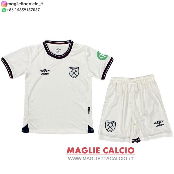 nuova seconda magliette west ham set completo bambino 2025-2026