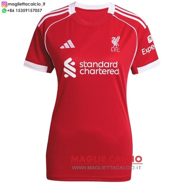 nuova prima divisione magliette liverpool donna 2025-2026