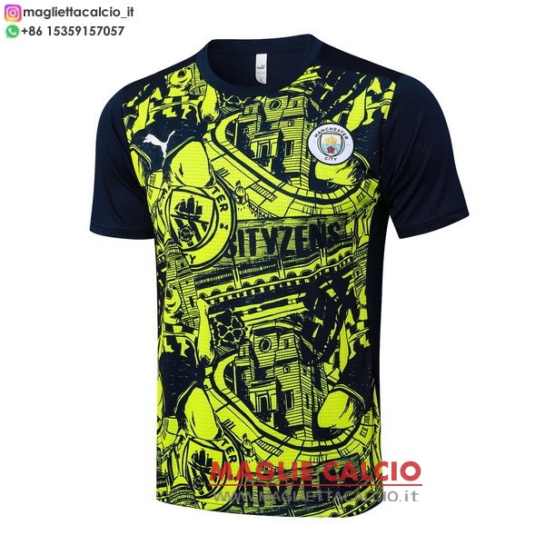 nuova formazione divisione magliette manchester city 2024-2025 verde blu navy