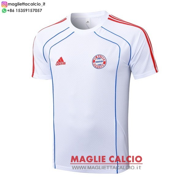 nuova magliette bayern monaco formazione 2025-2026 bianco blu