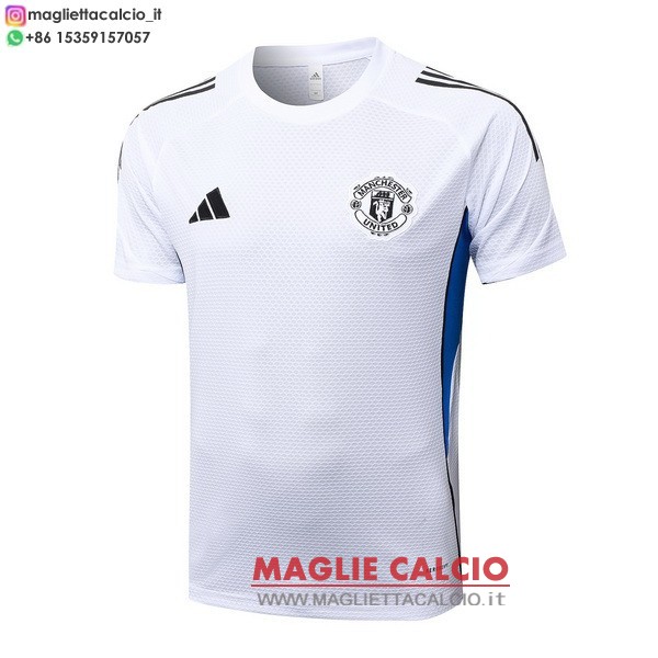 nuova formazione divisione magliette manchester united 2025-2026 bianco blu