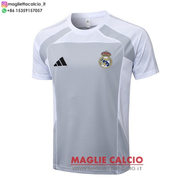nuova formazione magliette real madrid 2025-2026 grigio bianco
