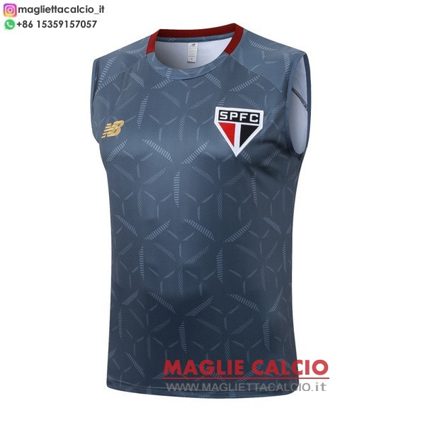 nuova senza maniche formazione divisione magliette sao paulo 2025-2026 grigio