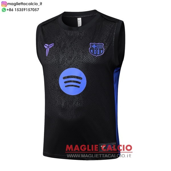 nuova formazione senza maniche divisione magliette barcelona 2025-2026 nero I purpureo