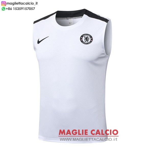 nuova formazione senza maniche magliette chelsea 2025-2026 bianco nero