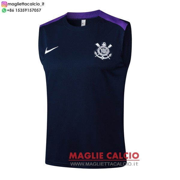 nuova formazione senza maniche divisione magliette corinthians paulista 2025-2026 blu purpureo