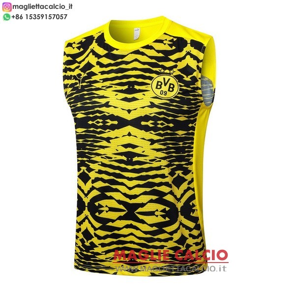 nuova formazione senza maniche divisione magliette borussia dortmund 2024-2025 giallo nero