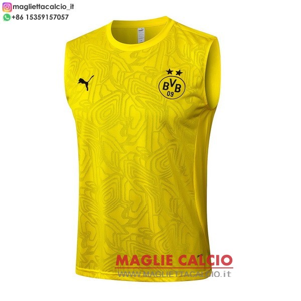 nuova formazione senza maniche divisione magliette borussia dortmund 2024-2025 giallo