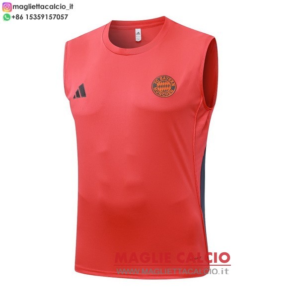 nuova magliette bayern monaco formazione senza maniche 2025-2026 rosso