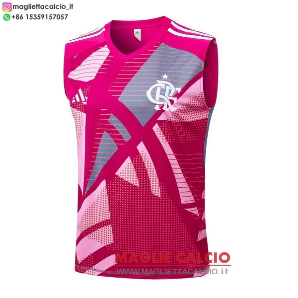 nuova senza maniche formazione divisione magliette flamengo 2025-2026 rosa