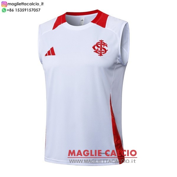 nuova senza maniche formazione divisione magliette Internacional 2025-2026 bianco