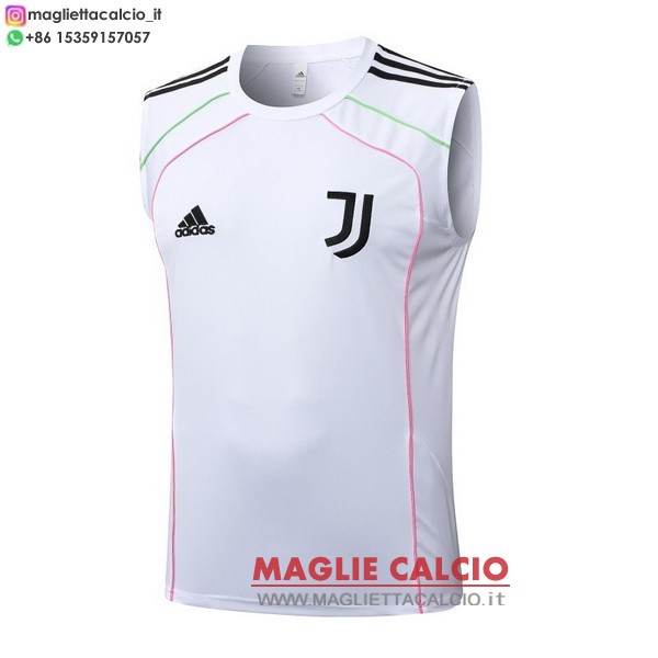 senza maniche magliette juventus formazione 2025-2026 bianco I rosa