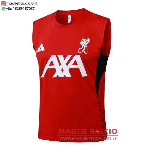 nuova senza maniche formazione magliette liverpool 2025-2026 rosso